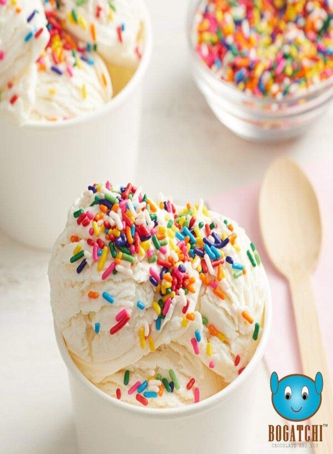 BOGATCHI 5 Colorful Strands, Colorful Sprinkles for Decoration and Baking, Colorful Vermicelli Sprinkles, Gluten Free and Vegan, 5 Colors Separately Packed, 250g + Free Measuring Spoon - Image 5
