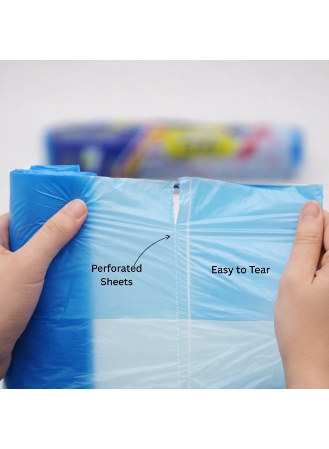 DAN Plastic Trash Bags 10 Gallon – 80 Bags | Perforated | 400 g - Image 3