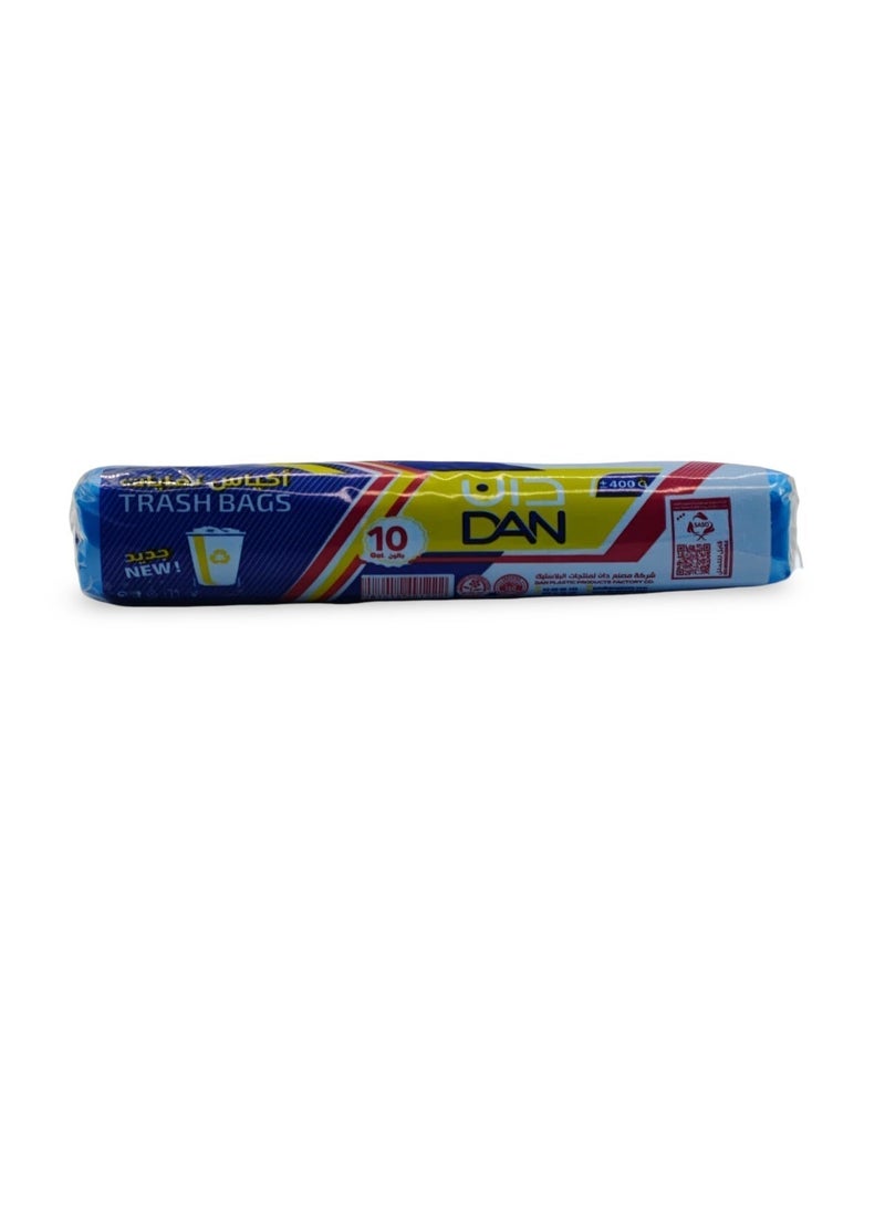 DAN Plastic Trash Bags 10 Gallon – 80 Bags | Perforated | 400 g - Image 1