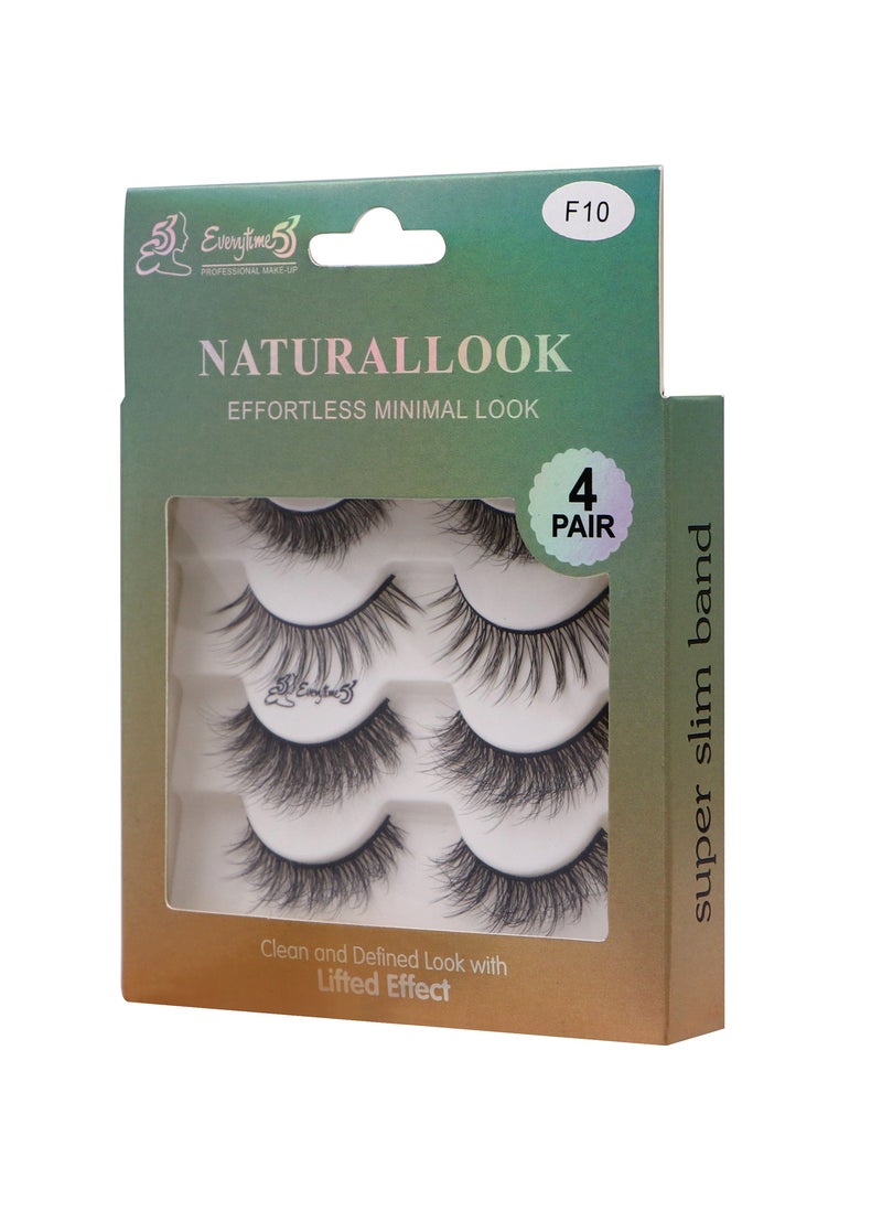 Everytime53 Women's 4 Pair Natural Look Eye Lashes - F10 - Image 2