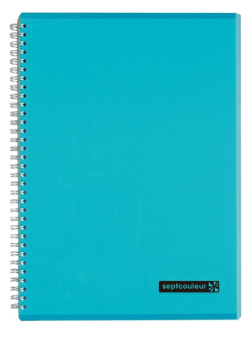 Maruman Sept Couleur A4 Size Spiral Notebook Light Blue Cover - Image 1