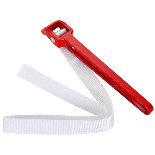 DASBET 12 Inch Strap Wrench Pipe Adjustable Nylon Strap Pipe Wrench Double Layered Oil Filter Strap Wrench Handle Nylon Belt - Image 1