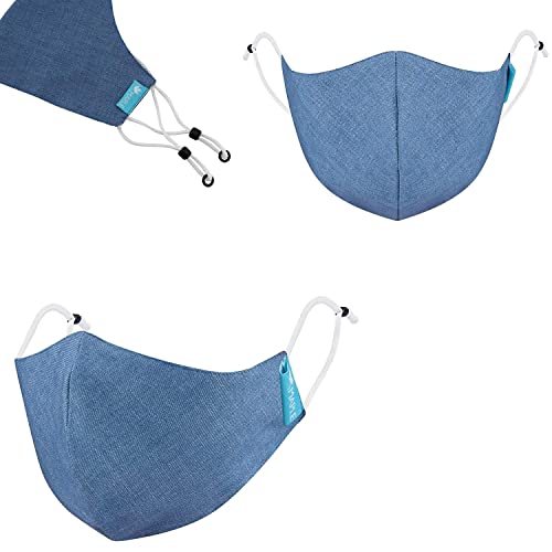 MAPLE DM-01 Mask for women Denim Reusable Washable Reversible 3 Layer Printed Fine Cotton Face Mask for Ladies Men Unisex With Adjustable Ear Loop Free Size - Image 5