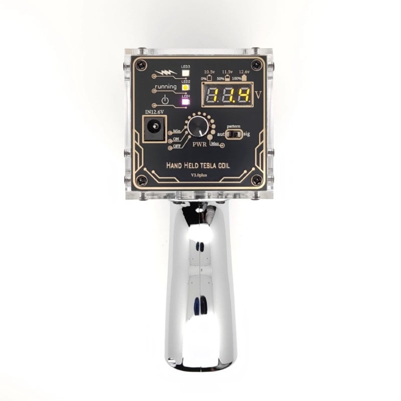 Portable Handheld Tesla Coil ArtificialLightning Generator 130mm Electric Arc Generator Scientific Experiment Tesla Coil - Image 4