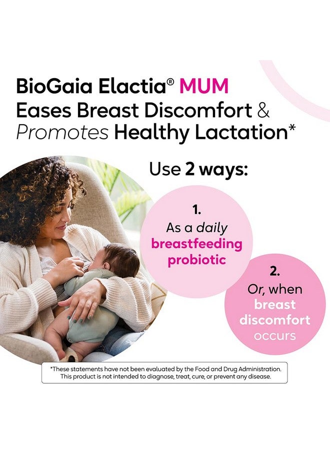 BioGaia BioGaia Elactia Breastfeeding Probiotic | Lactation Supplements | Newborn Essentials and Probiotics for Both Mom & Baby | Daily Supplement for Healthy Lactation | 30 Count | Breastfeed Happy - Image 3