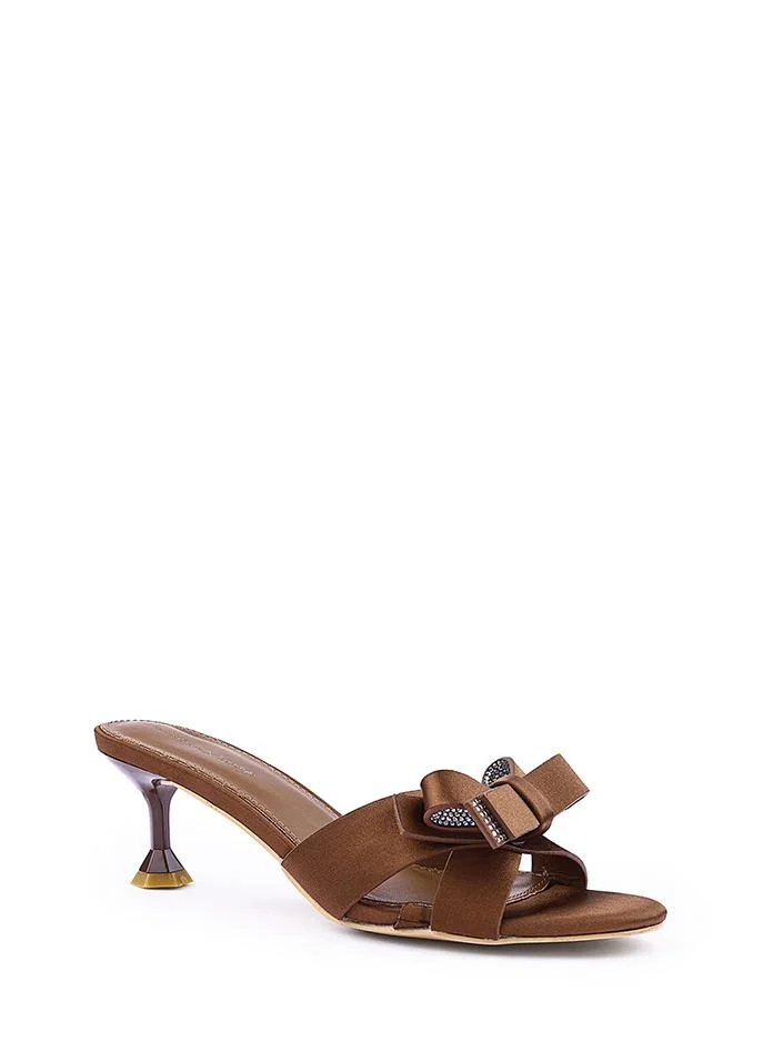Womens mesh pattern heeled sandal