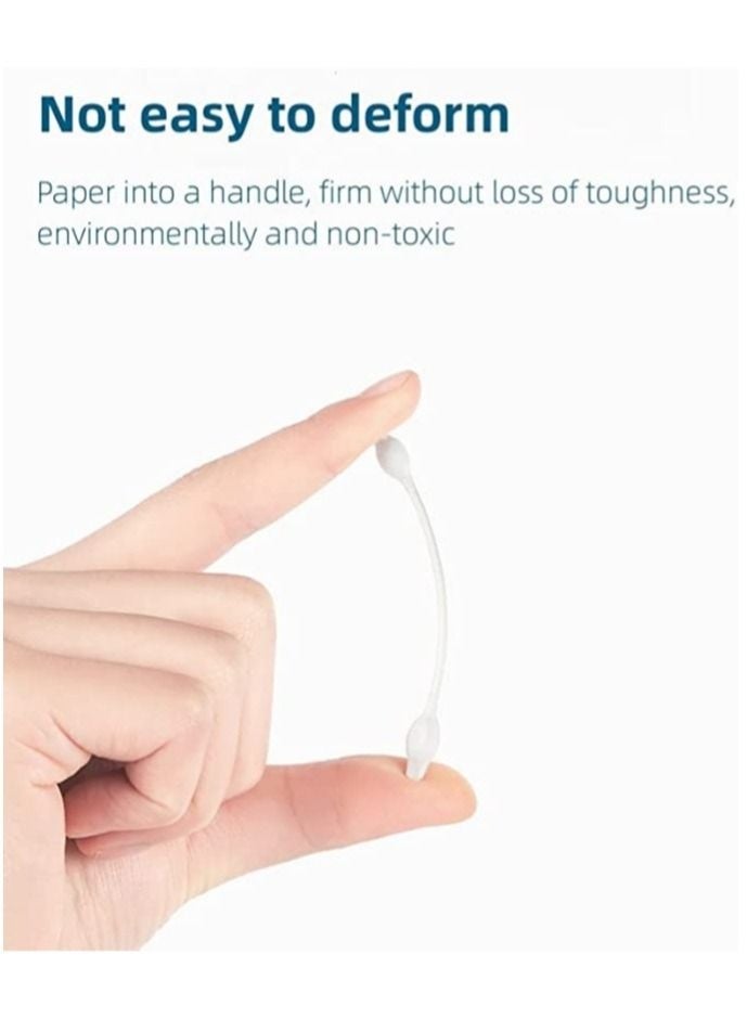 rocooart Baby Cotton Swabs, Organic Fragrance and Chlorine-Free Kids Safety Swabs, 100% Biodegradable Gentle Baby Qtips, Hypoallergenic Children Cotton Buds 220 sticks - Image 3