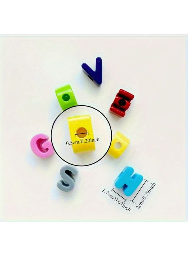 Large Hole Alphabet Letter Beads A Z Numbers 0 9 DIY Crafts Keychains Bracelets 1pc - Image 4