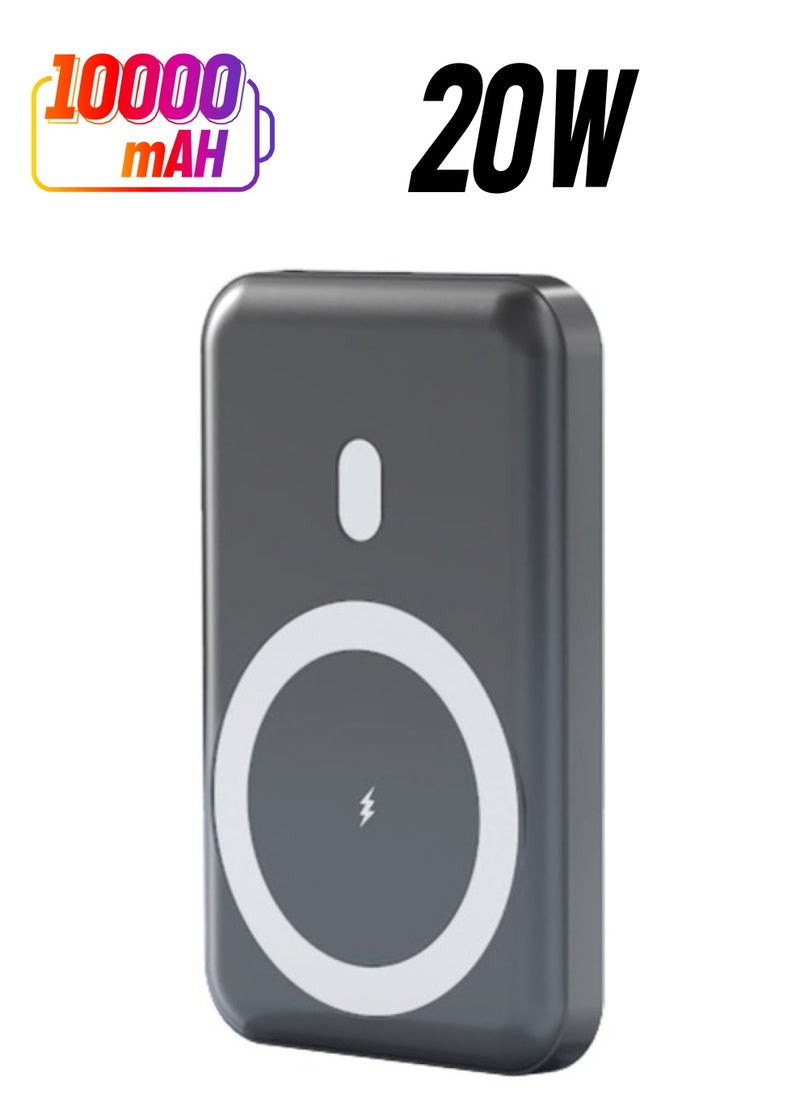 General - Magsafe Power Bank 10000mAh 20W with Kickstand, Wireless Portable Charger with PD 20W USB-C Port, 22.5W QC 3.0 Port Fast Charging for MagSafe Battery Pack iPhone 15/14/13/12 Series - Image 1
