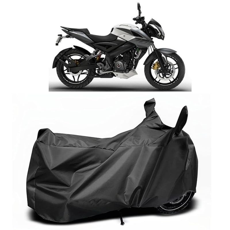MADAFIYA Waterproof Two Wheeler Cover for Bajaj Pulsar NS 200 Bike All Season Protection Bike Cover for Rain & Sun (Black) - Image 1