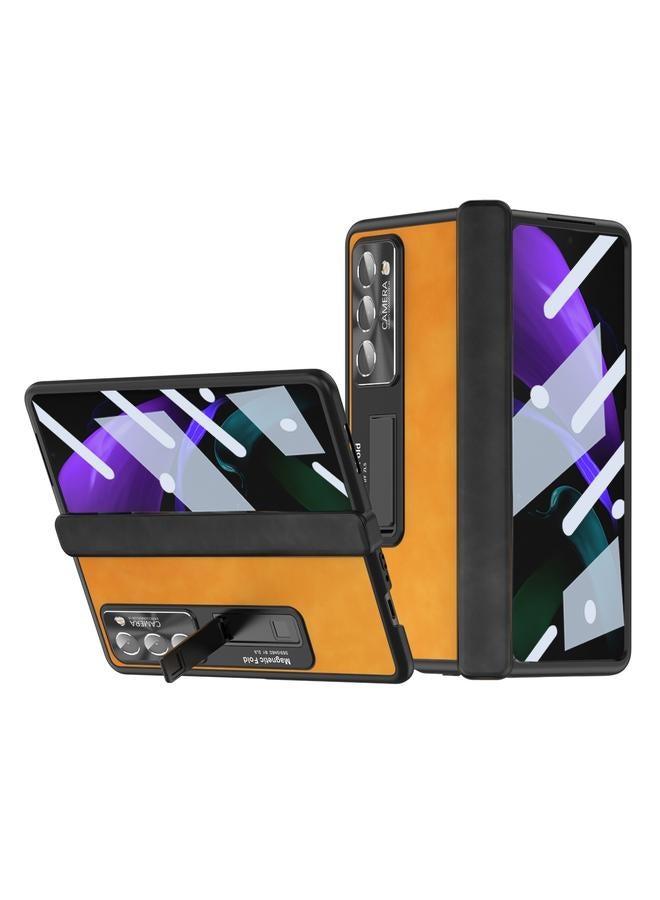 erorex Case For Samsung Galaxy Z Fold2 5G Napa Texture All-inclusive Phone Case - Image 1