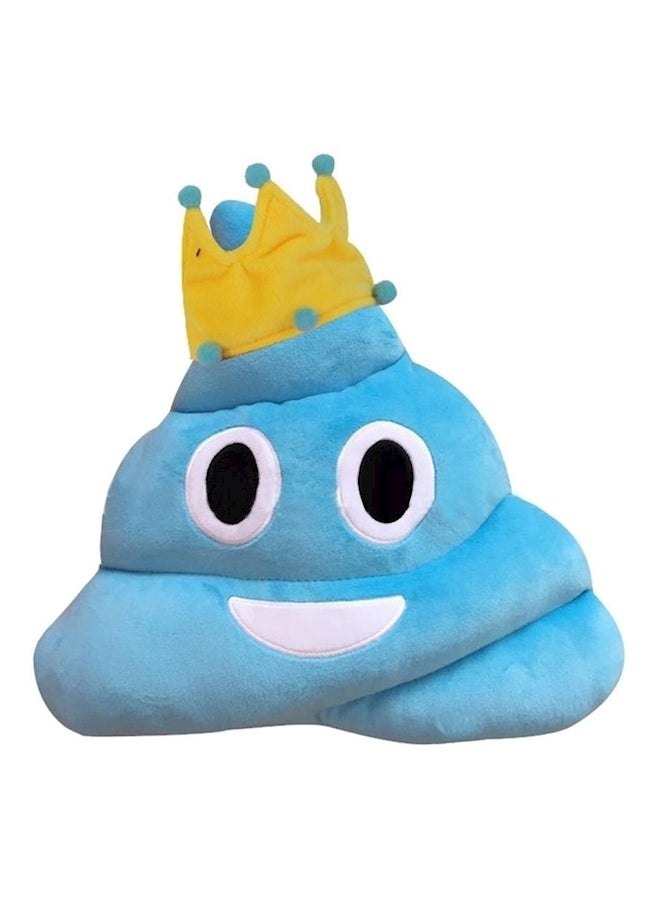 Emoticon Shaped Pillow cotton Blue/Yellow 20x20cm