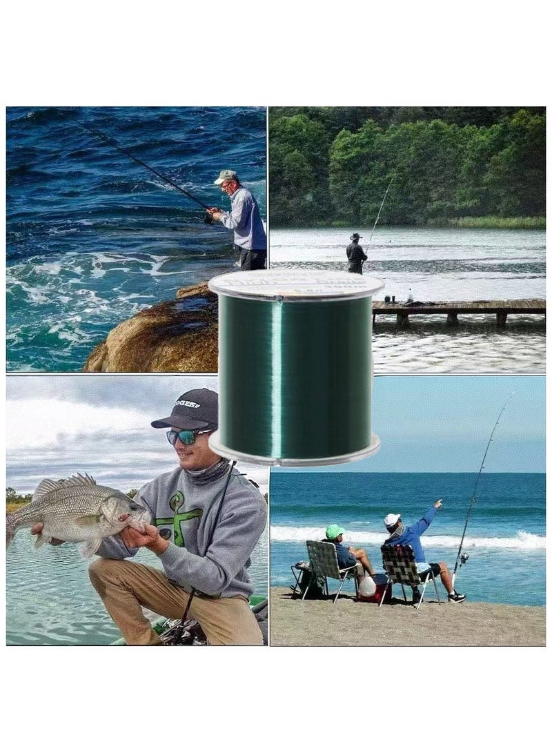 STL 500M-Nylon String Fishing Line Cord Clear Fluorocarbon Strong Monofilament Wire Flexible Wear-resistant Super Pulling Force Cut for Hanging Decorations Beading Crafts Kite - Image 5
