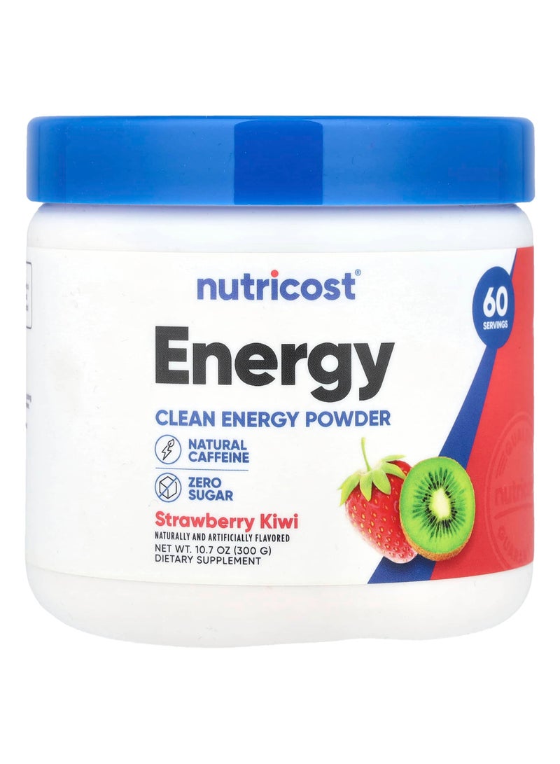 Energy, Clean Energy Powder, Strawberry Kiwi, 10.7 oz (300 g)