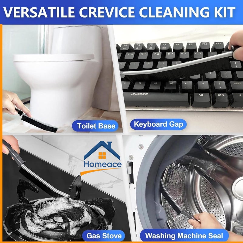 Homeace mini Gap Crevice Cleaning Brush with Hard Bristles-Multifunctional Dead Cleaning Brush Tool, Household Use-Perfect for Tiles, Bathroom, Kitchen, Toilet, and Window Sliding,Vehicle, Grout (2) - Image 5