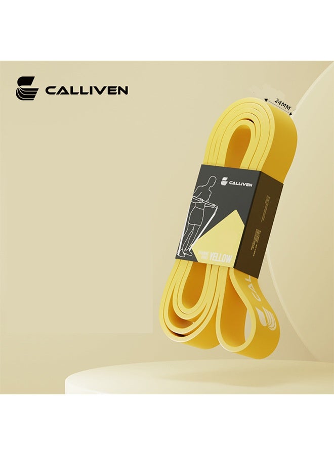 Calliven Resistance Band Strength Fitness Yoga Pull Band 39KG/85 lbs (Yellow) - Image 1