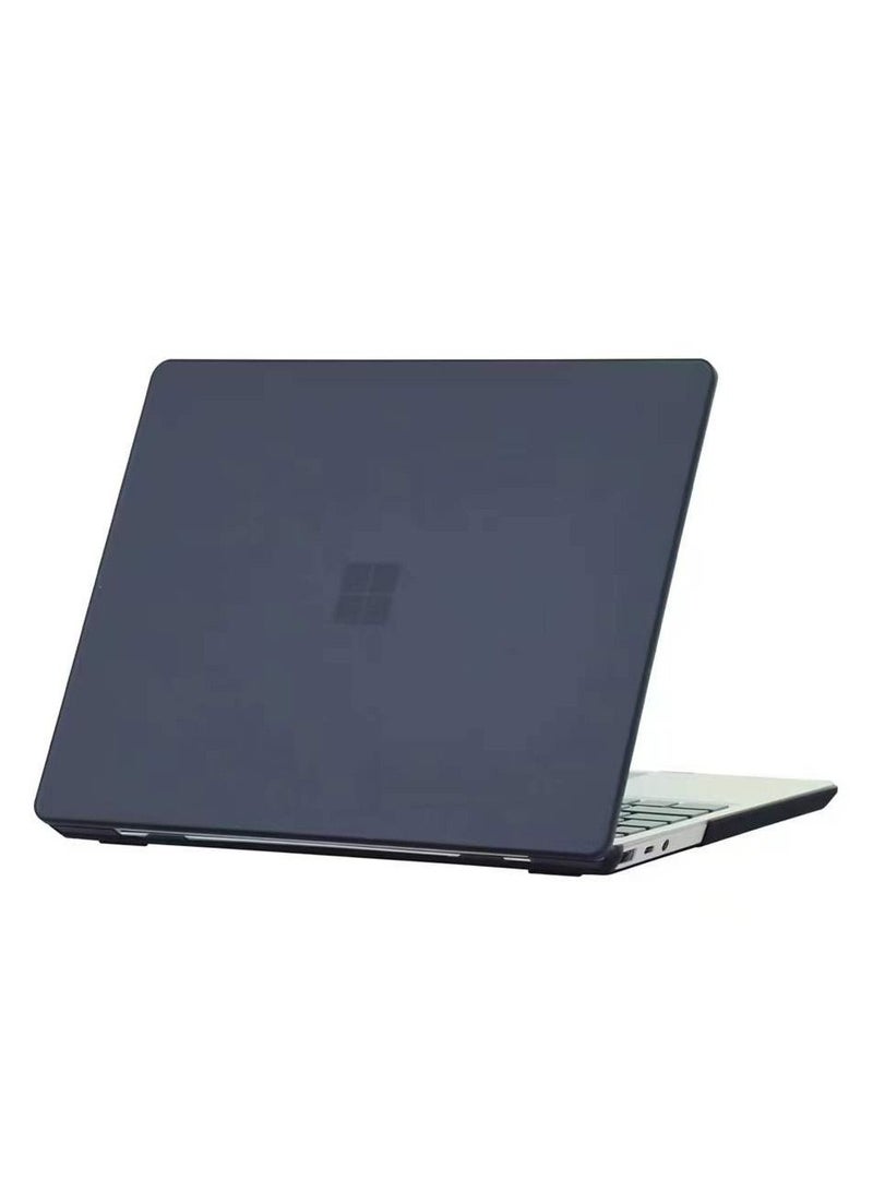Rubberized Hard Case Compatible for 2020/2022/2023 12.4" Microsoft Surface Laptop Go 3/2/1, Black  - Image 1