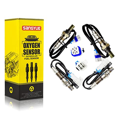 Sangyue 4X Oxygen O2 Sensor for 2008-2013 Chevrolet Silverado 1500 Tahoe Suburban 1500 Upstream + Downstream - Image 1