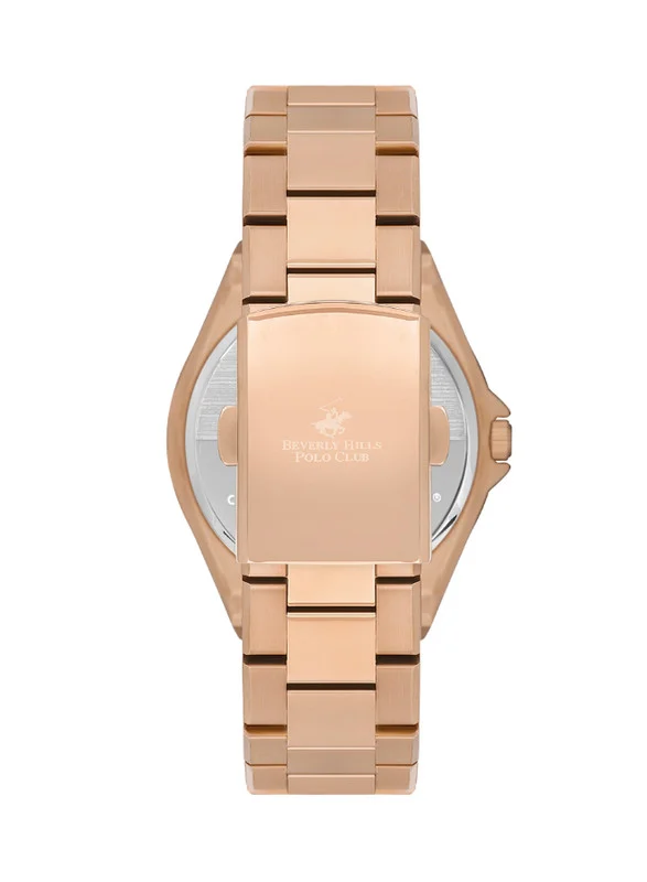 BEVERLY HILLS POLO CLUB Beverly Hills Polo Club BP3570X.480 Women's Analog Display Watch & Metal Strap Rose Gold