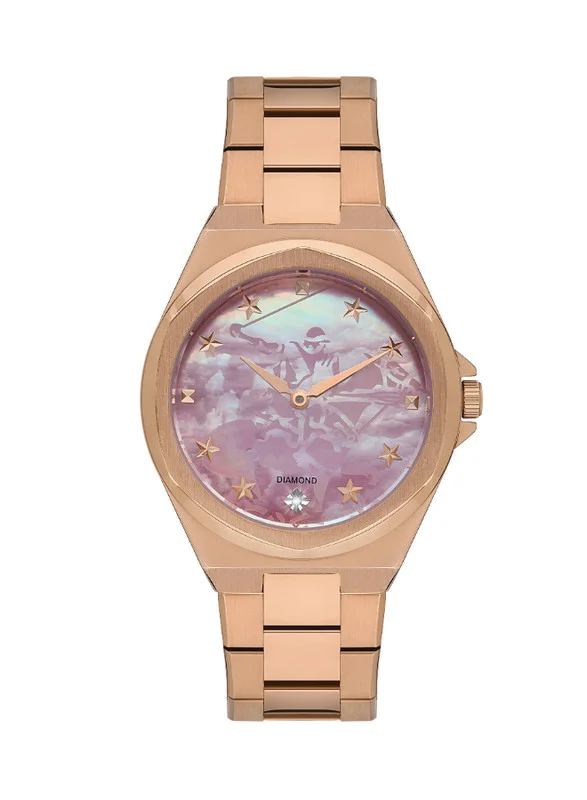BEVERLY HILLS POLO CLUB Beverly Hills Polo Club BP3570X.480 Women's Analog Display Watch & Metal Strap Rose Gold