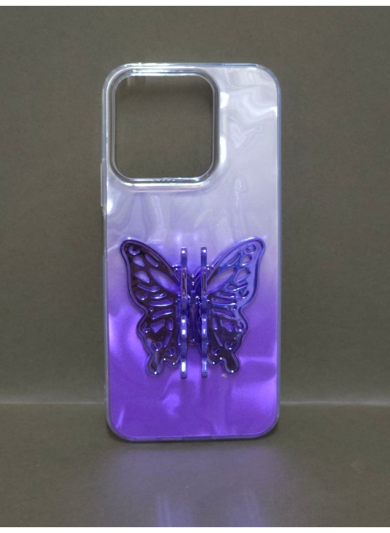 A colorful, Transparent Crystal Case Compatible With Honor X7C Shockproof And Scratch-Resistant, Featuring On Him A Butterfly Design And A Built-in Stand. A Fantastic Choice for Girls And Women. - Image 2