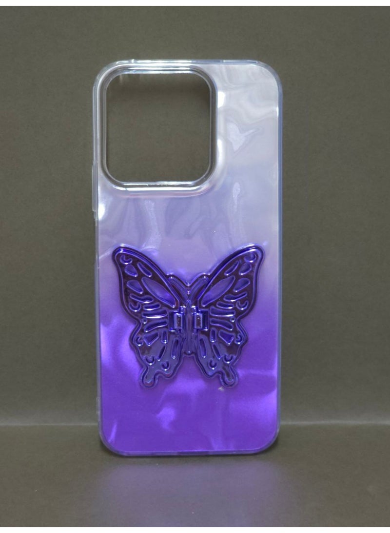 A colorful, Transparent Crystal Case Compatible With Honor X7C Shockproof And Scratch-Resistant, Featuring On Him A Butterfly Design And A Built-in Stand. A Fantastic Choice for Girls And Women. - Image 4