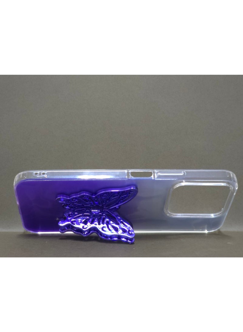 A colorful, Transparent Crystal Case Compatible With Honor X7C Shockproof And Scratch-Resistant, Featuring On Him A Butterfly Design And A Built-in Stand. A Fantastic Choice for Girls And Women. - Image 5