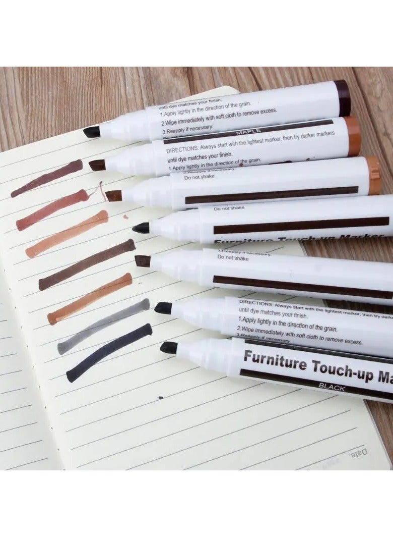 17Pcs Furniture Touch Pen Furniture Repair Pen Tool  Wood Markers and Wax Sticks with Sharpener Kit for Stains, Scratches, Wood Floors, Tables, Carpenters, Bedposts, Touch Ups and Cover Ups - Image 3