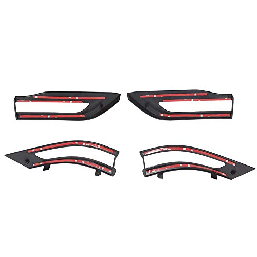 sportuli Gloss Black Tail Light Trim Bezel Kit Replacement for 2014-2021 Jeep Grand Cherokee - Image 3