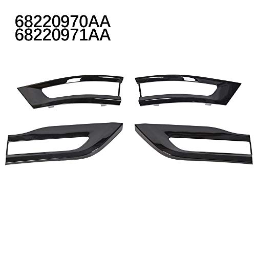 sportuli Gloss Black Tail Light Trim Bezel Kit Replacement for 2014-2021 Jeep Grand Cherokee - Image 2