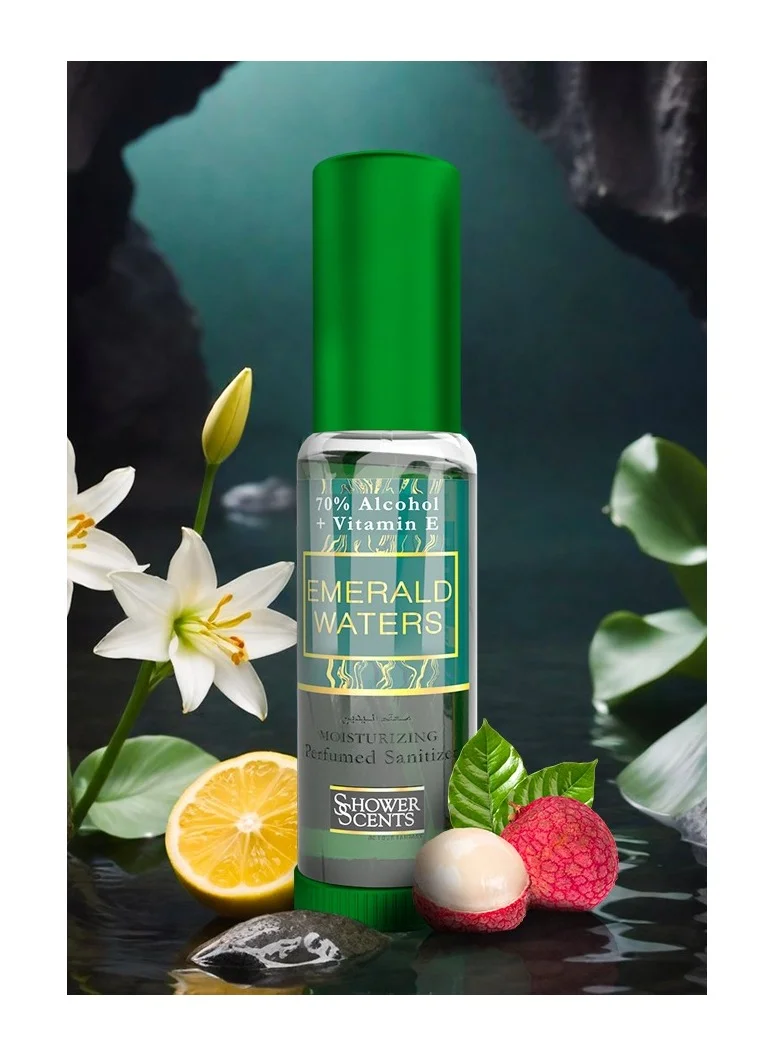 Shower Scents Shower Scents Emerald Waters Moisturizing Perfumed Hand Sanitizer Spray  30ml