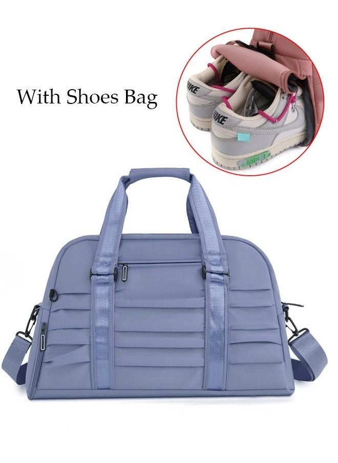DUNISO - Sports Gym Bag with Wet Pocket & Shoes Compartment, Weekender Overnight Bag for Travel Gym Yoga Travel Duffel Bag for Men and Women Lightweight - Image 1