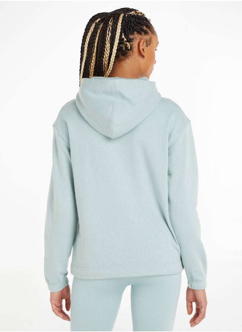 CALVIN KLEIN Calvin Klein Women's Hoody - Long Sleeves - Sportswear - Cotton Sweatshirt, Grey  - Image 3