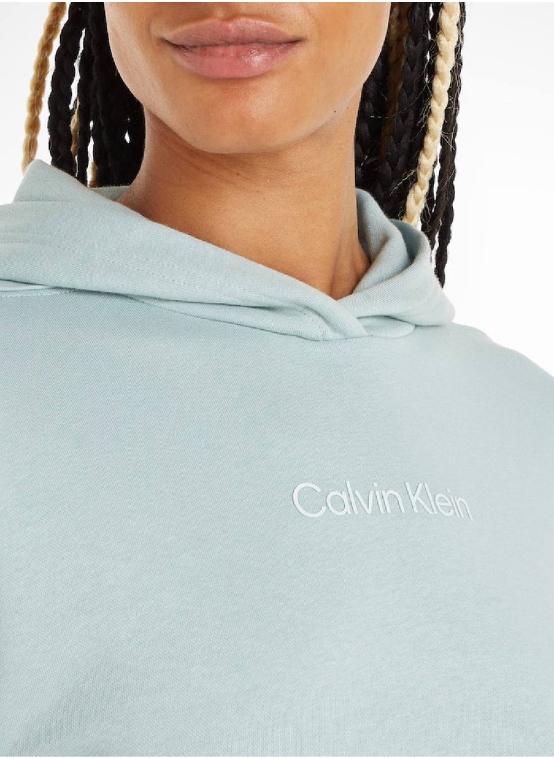CALVIN KLEIN Calvin Klein Women's Hoody - Long Sleeves - Sportswear - Cotton Sweatshirt, Grey  - Image 5