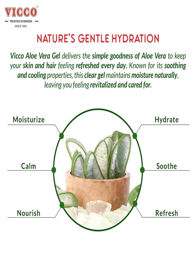 Vicco Aloe Vera Gel for Face, Skin & Hair, Hydrating & Nourishing Clear Gel, 5.07 Fl Oz (Pack of 2) - Image 4