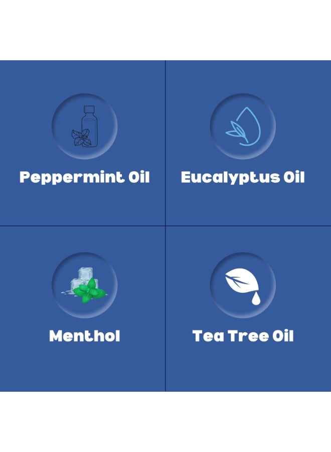 ستار بودرة قدم الرياضي بالنعناع والمنثول - تركيبة مضادة للبكتيريا والفطريات ومزيلة للروائح الكريهة للقدمين، والعرق، والانتعاش - بودرة قدم تمتص الرطوبة، مهدئة ومنعشة بالزيوت العطرية - (100 جرام) - Image 2