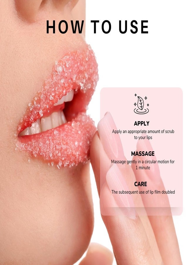 benatu Lip Mask & Scrub Set(Strawberry + Honey + VC), Overnight Moisturizer for Cracked & Dry Lips Care, Hydrating Plumper Kit, Sugar Exfoliator Gift for Women - Image 5