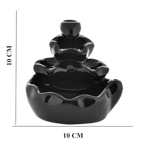 Craftam Ceramic Backflow Smoke Fountain Incense Holder for Home Decor Gifts with 20 Smoke Cones by Craftam - Image 4