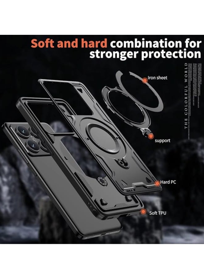 Compatible with Xiaomi 14T Pro Magnetic Case [Compatible with Mag-Safe] Mi 14T Pro Case with Ring Kickstand, High Grade Heavy Duty Case for Mi 14T Pro - pzsku/Z1CB93FA62B44774C2F78Z/45/_/1732776290/c87a685e-81b2-4fc7-94cf-877228a7a722