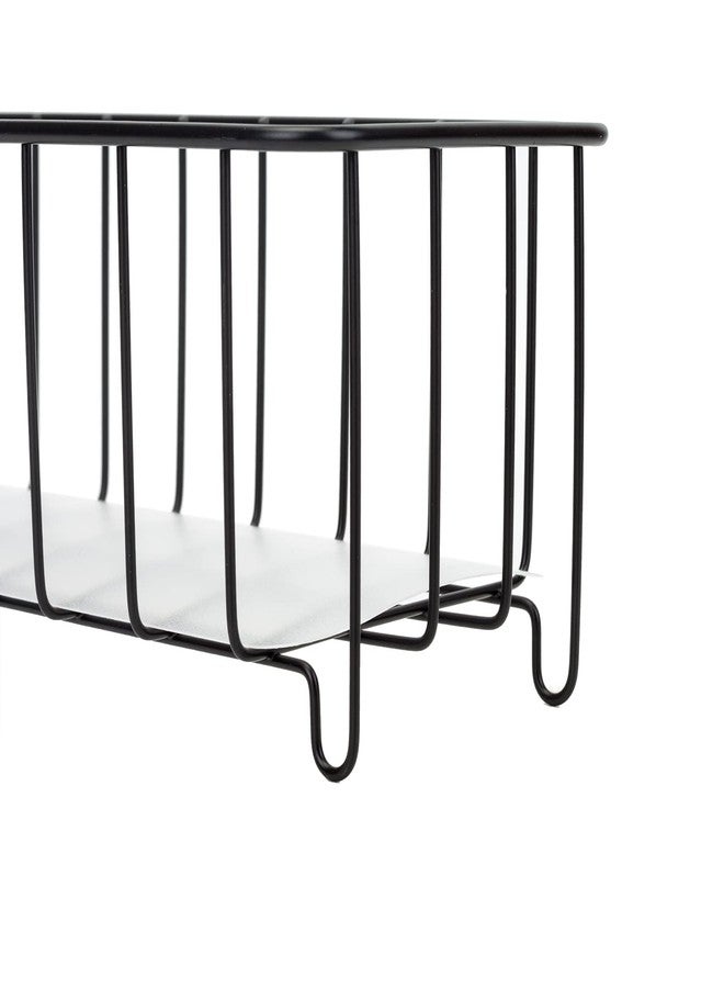 HANZE [Set of 3 Small Metal Wire Storage Organizer Basket Bins, Baskets for Household Purposes - Black - Image 2