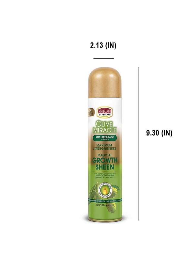 African Pride African Pride Olive Miracle Magical Growth Sheen Hair Spray, Enriched with Tea Tree & Olive Oil, 8oz  - Image 5