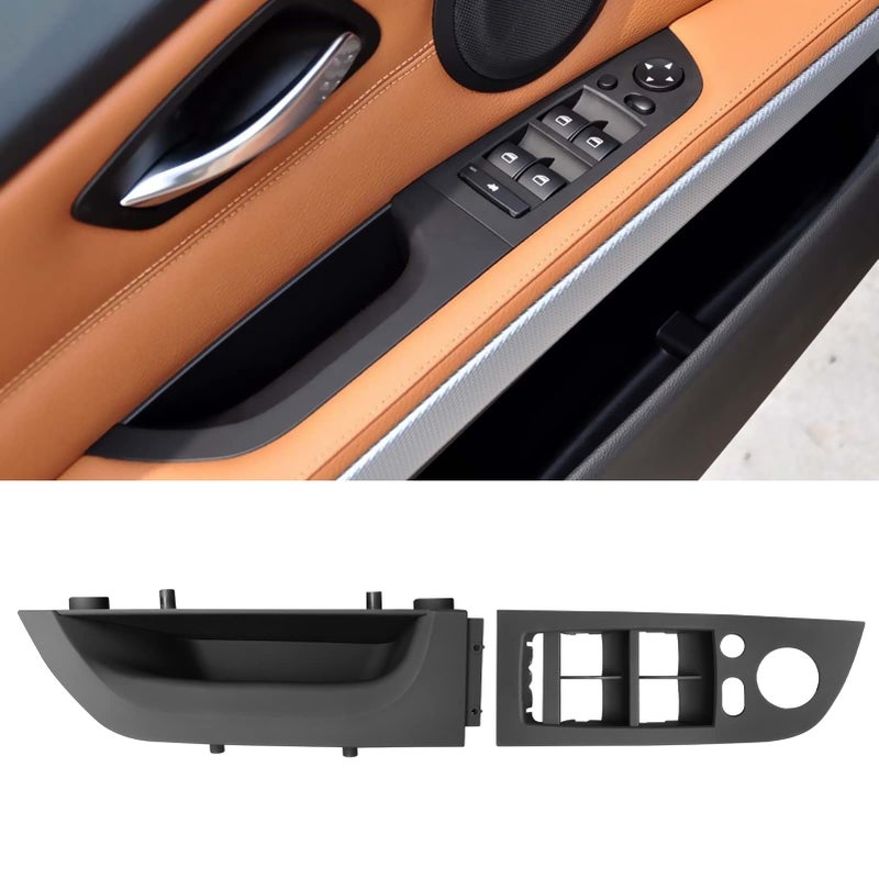 Jaronx Compatible with BMW 3 Series E90 LCIE91 LCI Driver Side Door Handle 20082011 Window Switch Panel Cover Door Pull Handles Driver Side Armrest 320i323i325i328i335i1398inch