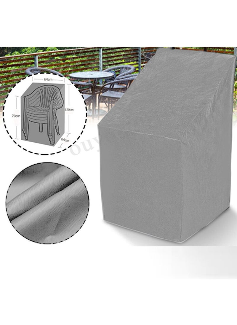 Bundera - Chair Protection Cover Cover Balcony Garden Chair Anti-Dust Protective Case Cover Canvas Gray - Image 1