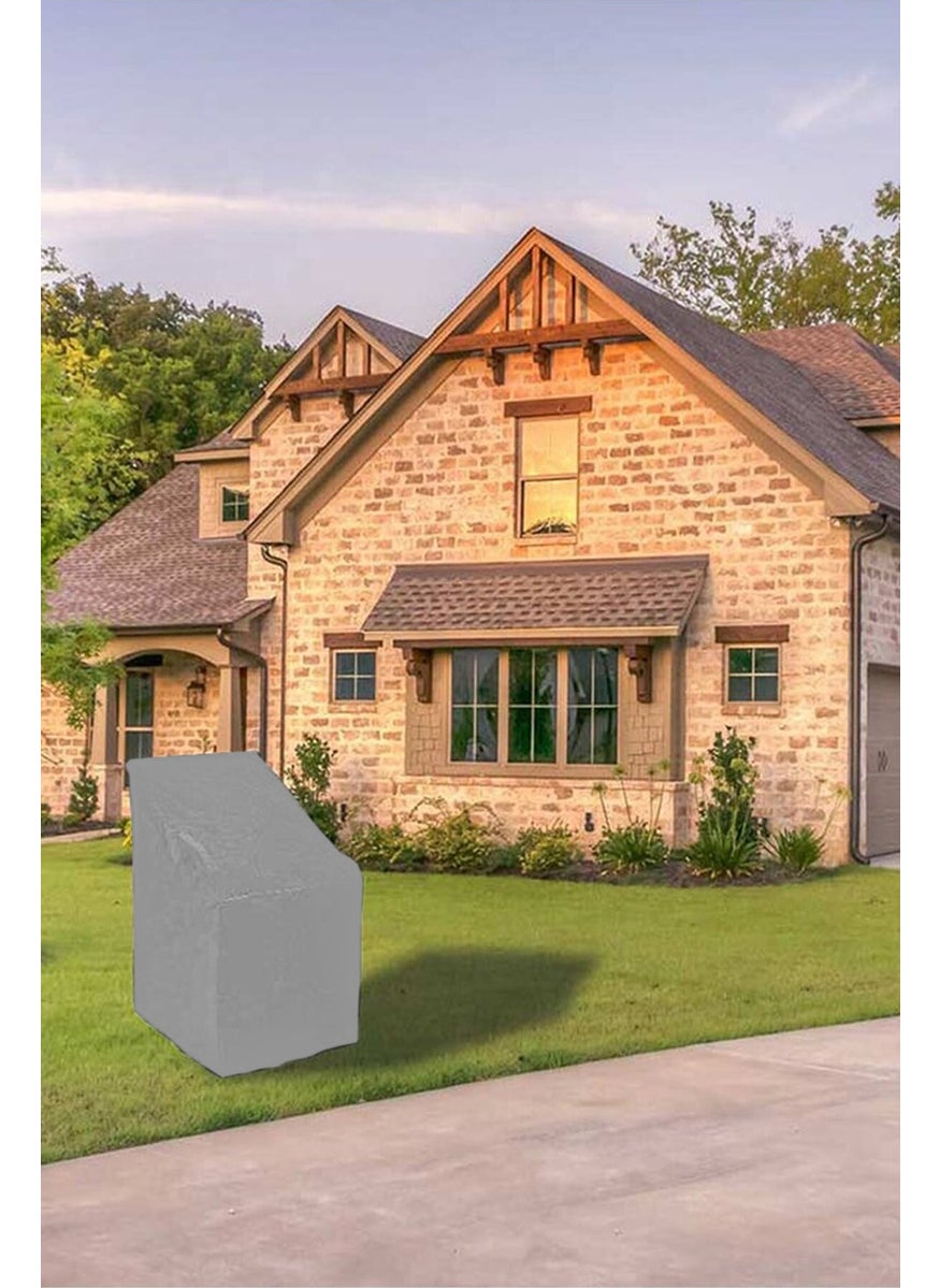 Bundera - Chair Protection Cover Cover Balcony Garden Chair Anti-Dust Protective Case Cover Canvas Gray - Image 1