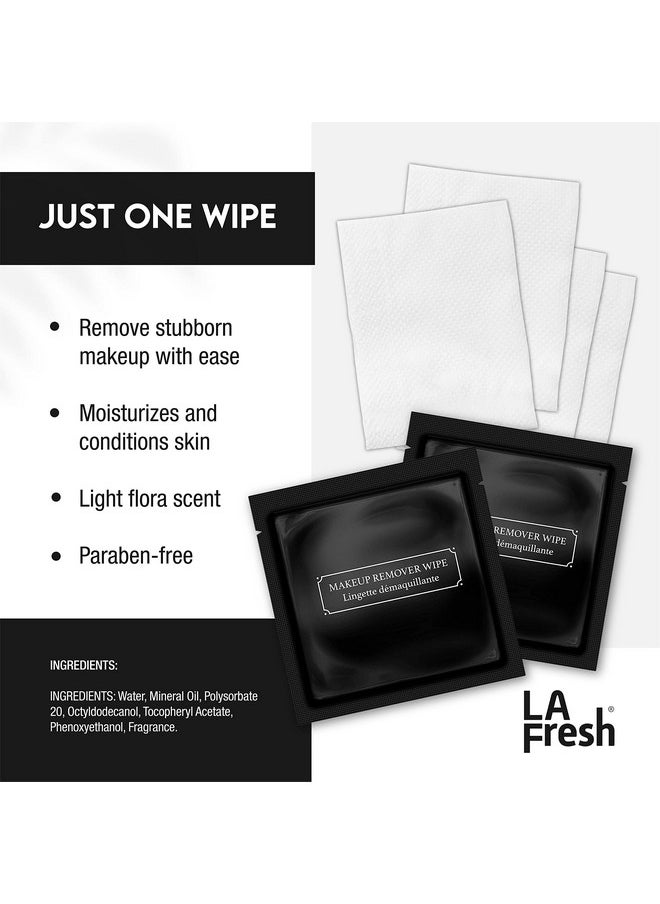 LA FRESH Hotel Premium Parabenfree Makeup Remover Wipes Black Light Flora Scent 8X6" Wet Wipes 50 Wipes Travel Essentials  - Image 3