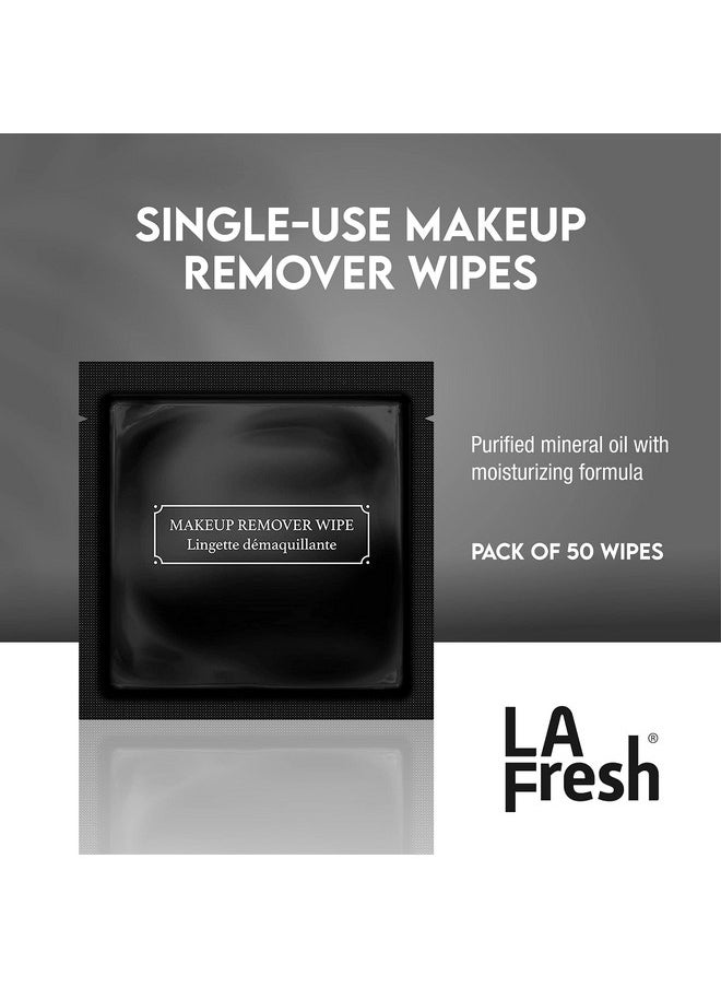 LA FRESH Hotel Premium Parabenfree Makeup Remover Wipes Black Light Flora Scent 8X6" Wet Wipes 50 Wipes Travel Essentials  - Image 2