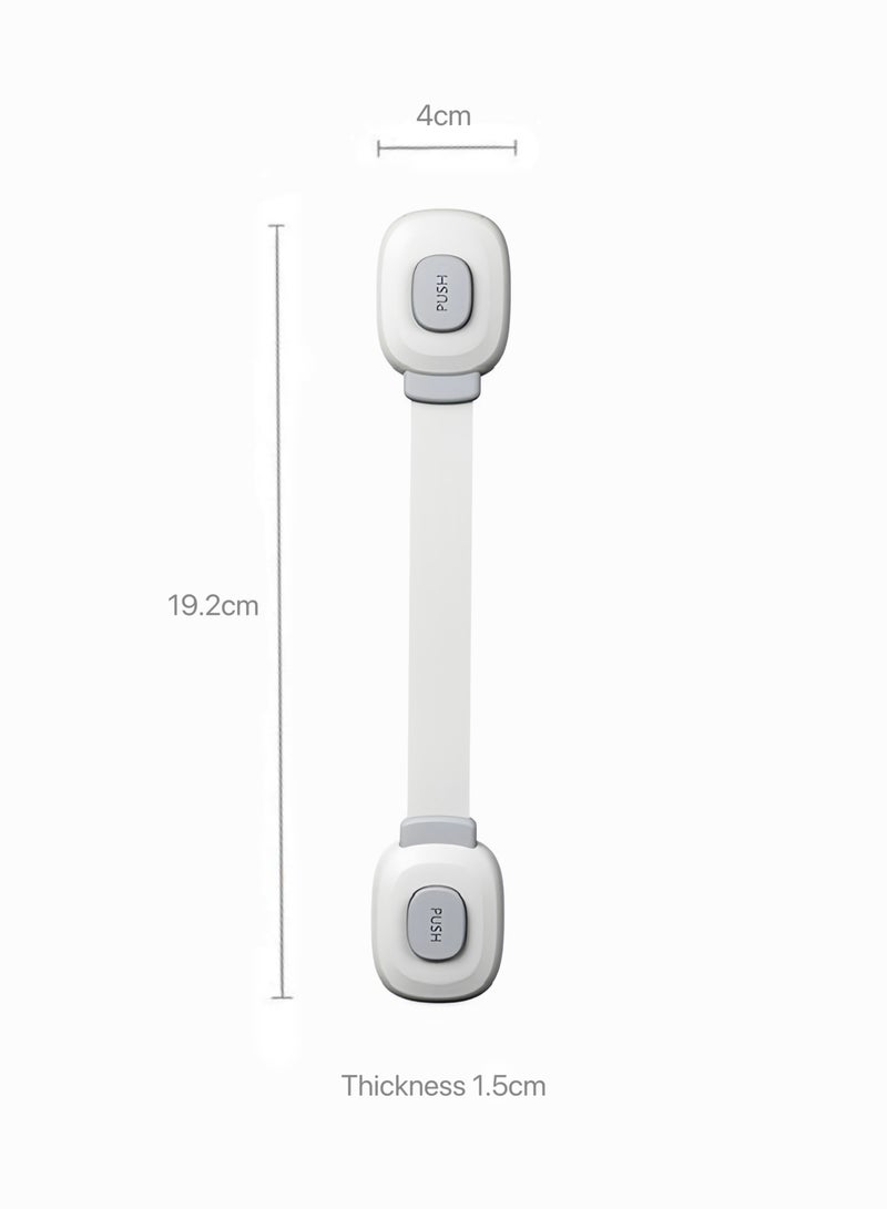 Premium Child Safety Lock, Made Of Eco-Friendly Abs And Pvc Materials, Genuine 3M Double-Sided Tape, Press-To-Unlock, Suitable For Corner Installation In Homes, Upgraded Safety Protection, Gray  - Image 1