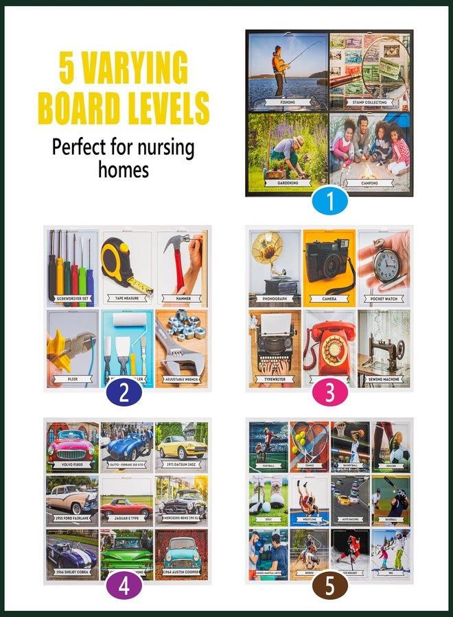 Assistex Matching Game Activity Board - Dementia Activities for Seniors - Memory Games for Adults with Alzheimers - Memory Loss and Alzheimers Activities - Matching Card Memory Games for Seniors - Image 2