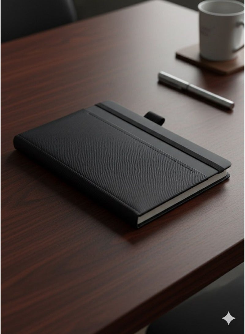 دفتر ملاحظات جلدي كلاسيكي مقاس A5 – أساسي ليومك - Image 1