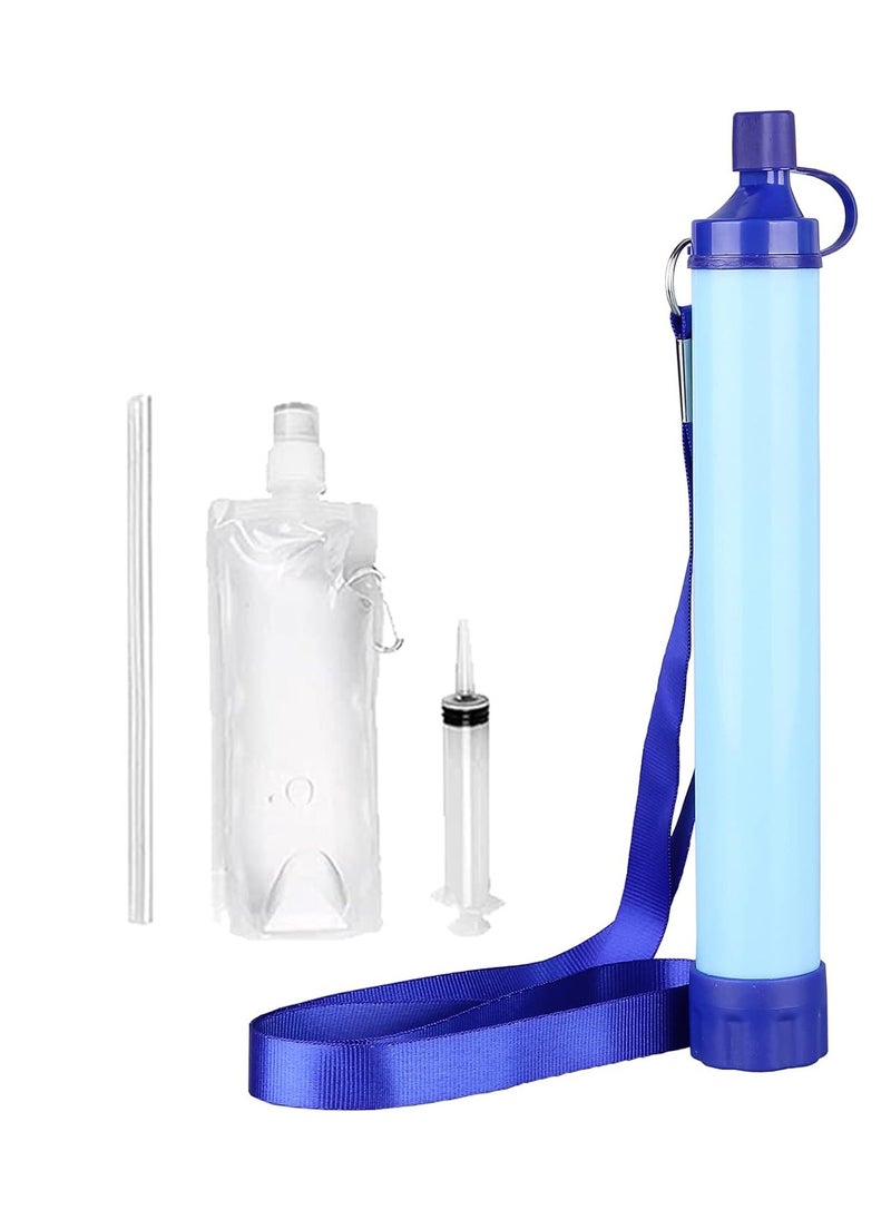 SYOSI Straw Water Filter 10000 Gallons Outdoor Personal Water Filter Ultralight 0.01Micron 4-Stage Filtration System Portable Gear Water Purifier Survival Straws for Outdoor Travel Wilderness  - Image 1